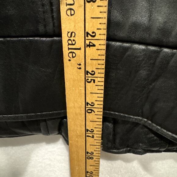 Vintage Mirage Black Leather Bomber Jacket Large - Picture 12 of 14